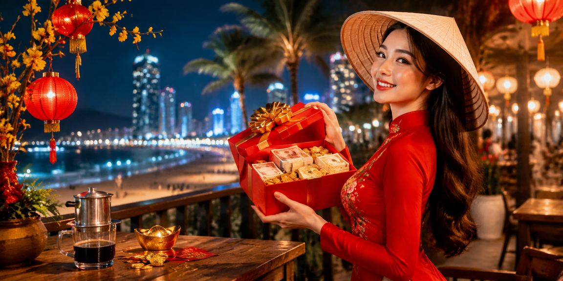 Người chơi Nha Trang đặt cược bóng đá bên biển với nón lá